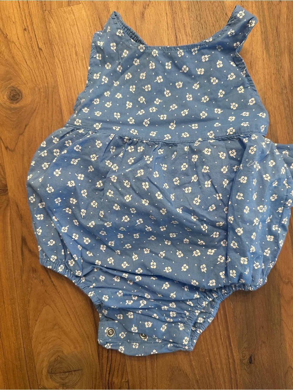 GAP Blue Floral Baby Bubble Romper